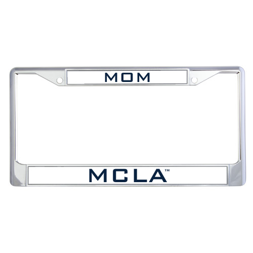  Mom Metal License Plate Frame in Chrome - Mom