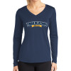 Thumbnail image for  Womens Navy Performance Long Sleeve V Neck Shirt