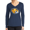 Thumbnail image for  Womens Navy Performance Long Sleeve V Neck Shirt