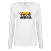 Thumbnail image for  Womens White Long Sleeve V Neck Tee
