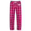 Thumbnail image for  Womens Dark Fuchsia/White Flannel Pajama Pant