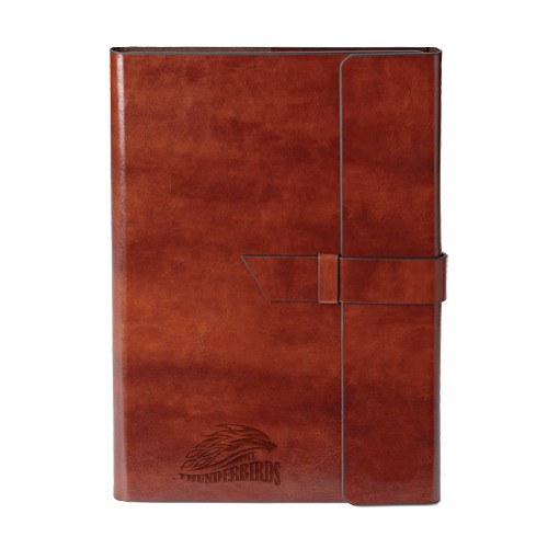  Fabrizio Brown Portfolio w/Loop Closure - Official Logo Engraved