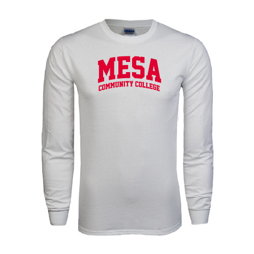  White Long Sleeve T Shirt - Mesa Community College Arched
