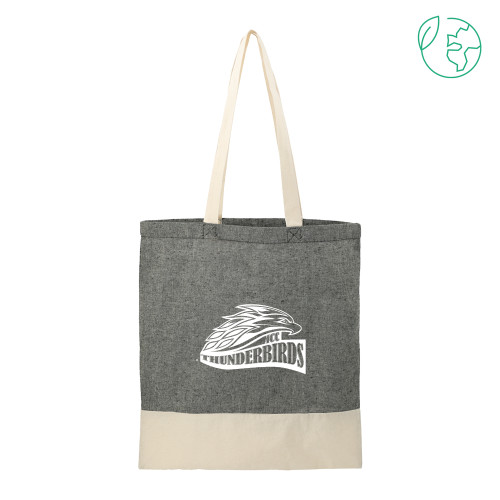  Split Recycled Black Cotton Twill Convention Tote - Official Logo