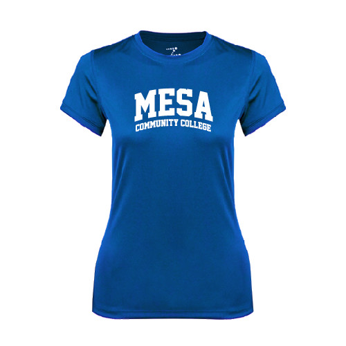  Womens Royal Performance Tee - Mesa Community College Arched
