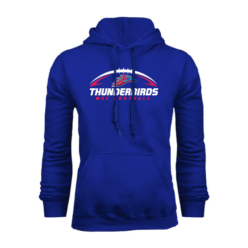  Royal Fleece Hoodie - Thunderbirds MCC Football w/ Ball