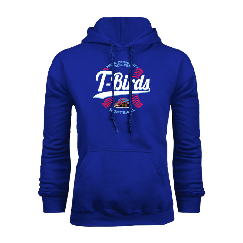  Royal Fleece Hoodie - T-Birds Softball w/ Seams