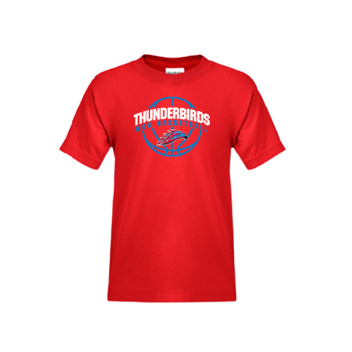 Youth Red T Shirt - Thunderbirds MCC Basketball w/ Ball