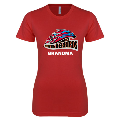  Next Level Womens Red Boyfriend Tee - Grandma