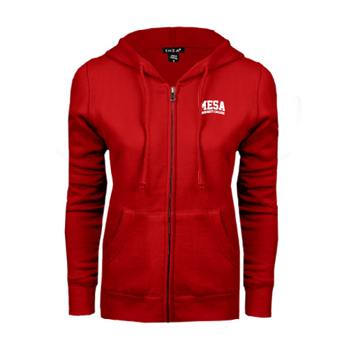 Main Image for  ENZA Womens Red Fleece Full Zip Hoodie