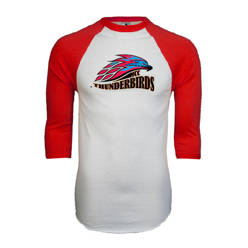 Main Image for  White/Red Raglan Baseball T Shirt