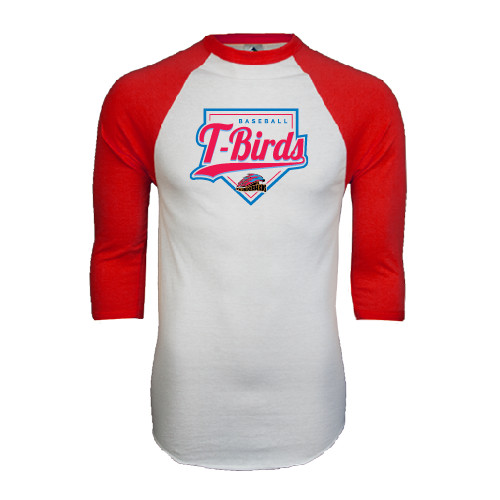 Main Image for  White/Red Raglan Baseball T Shirt