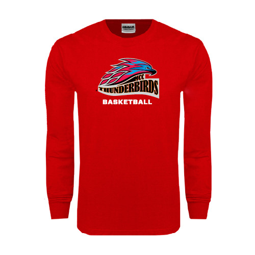  Red Long Sleeve T Shirt - Basketball