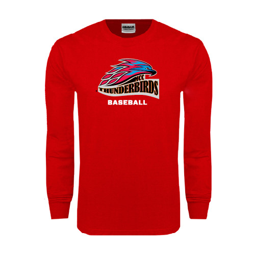  Red Long Sleeve T Shirt - Baseball