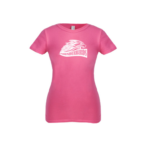  Next Level Girls Fuchsia Fashion Fit T Shirt - Official Logo