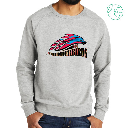  Allmade Light Grey Organic French Terry Crewneck Sweatshirt - Official Logo