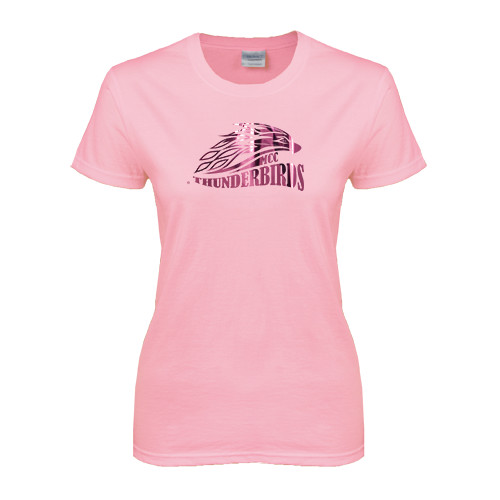  Womens Pink Short Sleeve Tee - Official Logo Foil