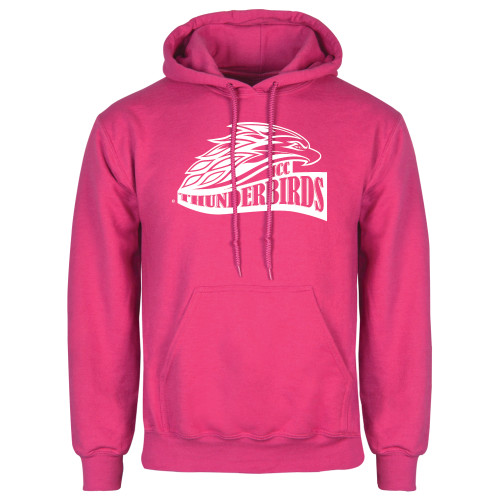  Womens Fuchsia Fleece Hoodie - Official Logo