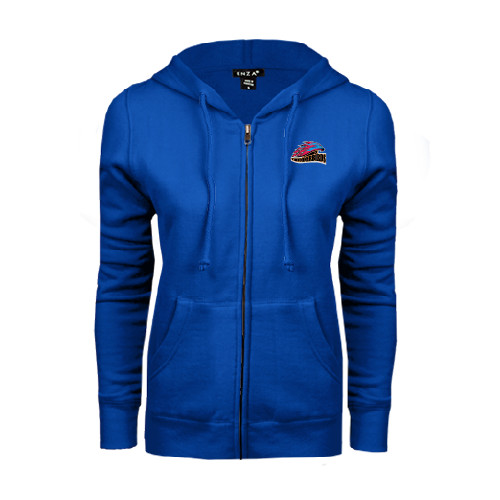  ENZA Womens Royal Fleece Full Zip Hoodie - Official Logo