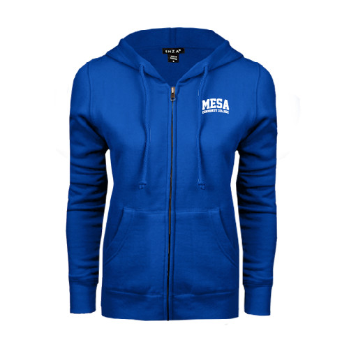  ENZA Womens Royal Fleece Full Zip Hoodie - Mesa Community College Arched