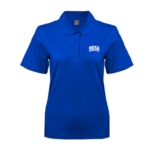  Womens Silk Touch Royal Pique Polo - Mesa Community College Arched
