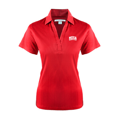 Main Image for  Womens Red Performance Fine Jacquard Polo