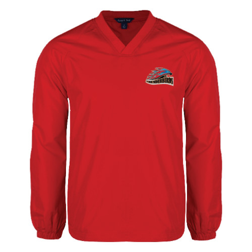  Red V Neck Raglan Windshirt - Official Logo