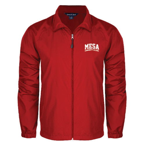  Red Full Zip Wind Jacket - Mesa Community College Arched