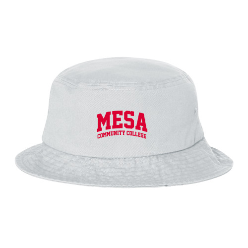  Sportsman White Bucket Hat - Mesa Community College Arched