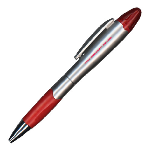  Silver/Red Blossom Pen/Highlighter - Mesa Community College Flat