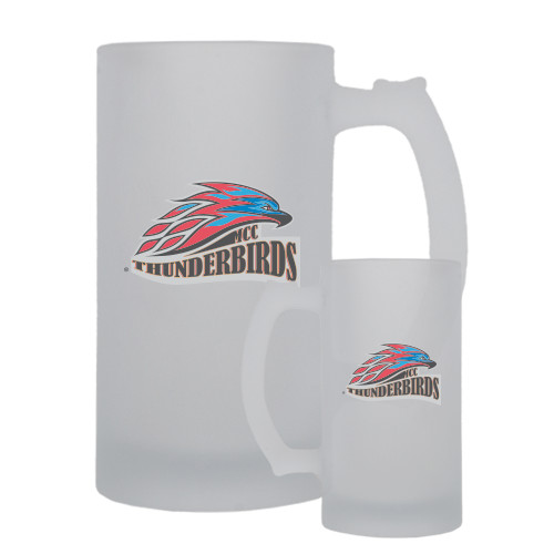  Full Color Decorative Frosted Glass Mug 16oz - Official Logo