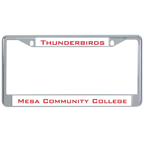  Metal License Plate Frame in Chrome - Mascot