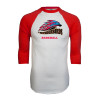 Thumbnail image for  White/Red Raglan Baseball T Shirt