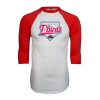 Thumbnail image for  White/Red Raglan Baseball T Shirt