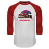 Thumbnail image for  White/Red Raglan Baseball T Shirt