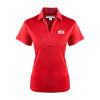 Thumbnail image for  Womens Red Performance Fine Jacquard Polo