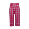 Thumbnail image for  Womens Dark Fuchsia/White Flannel Pajama Pant