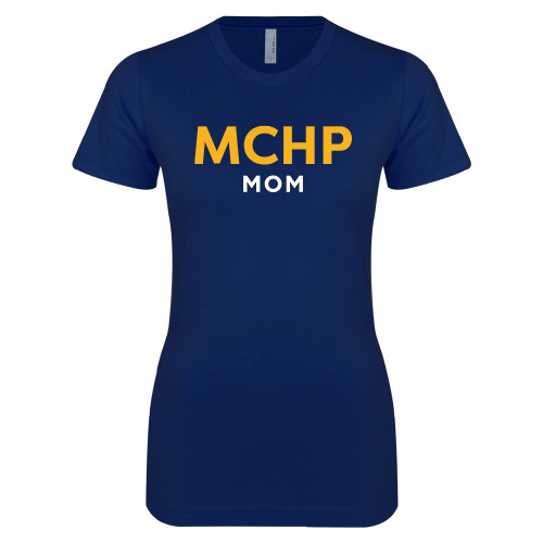  Next Level Womens Navy Boyfriend Tee - Mom