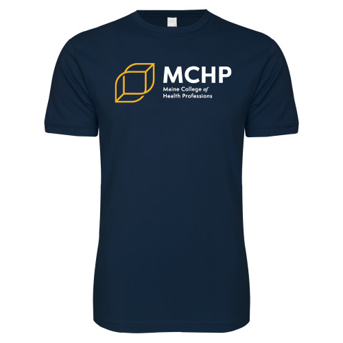  Next Level Navy SoftStyle T Shirt - Primary Mark