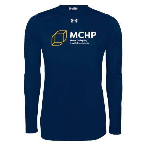  Under Armour Navy Long Sleeve Tech Tee - Primary Mark