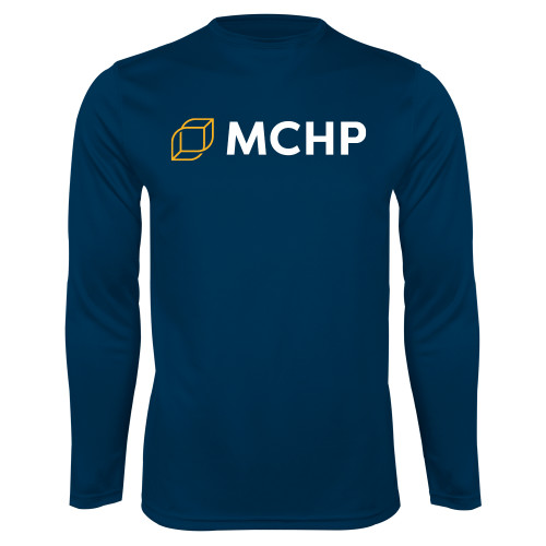  Navy Performance Long Sleeve Shirt - Secondary Mark