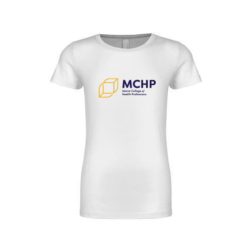  Next Level Girls White Fashion Fit T Shirt - Primary Mark