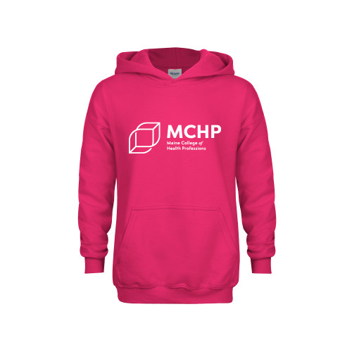  Youth Hot Pink Fleece Hoodie - Primary Mark