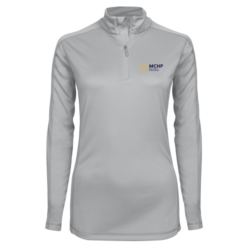  Syntrel Womens Platinum Interlock 1/4 Zip - Primary Mark