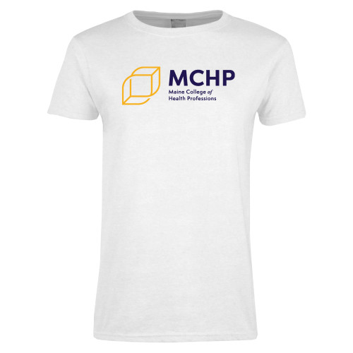  Womens White Short Sleeve Tee - Primary Mark