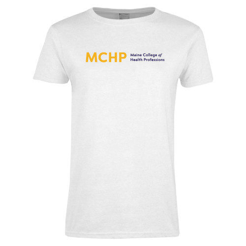  Womens White Short Sleeve Tee - Horizontal