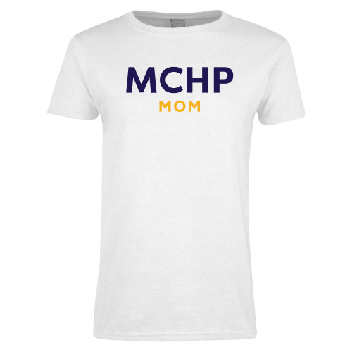  Womens White Short Sleeve Tee - Mom