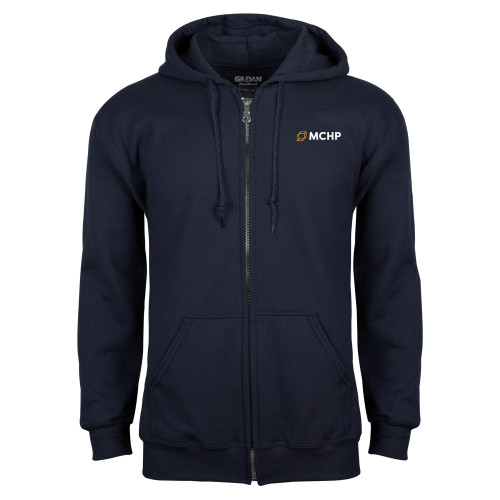  Navy Fleece Full Zip Hoodie - Secondary Mark