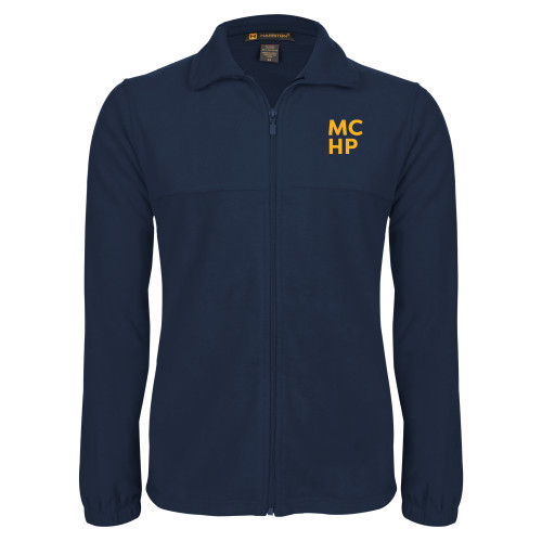  Navy Fleece Full Zip  Jacket - Stacked