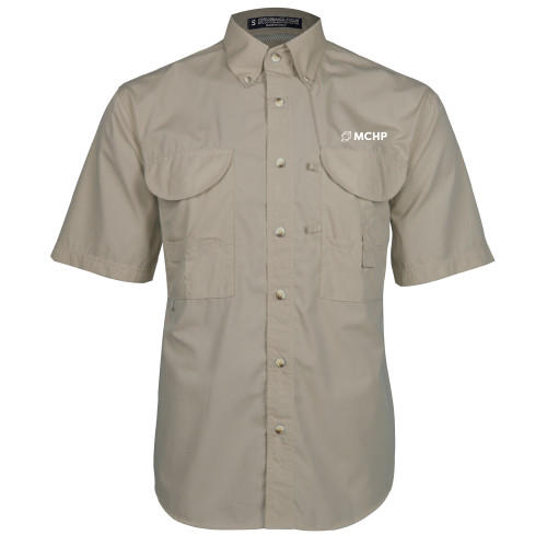 Khaki Fishing Shirt Performance Short Sleeve - Secondary Mark